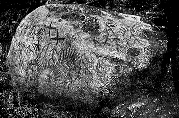 Rock Painting by Thompson River First Nations