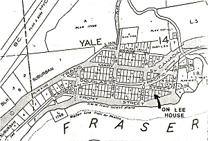 Town Map with site of On Lee House